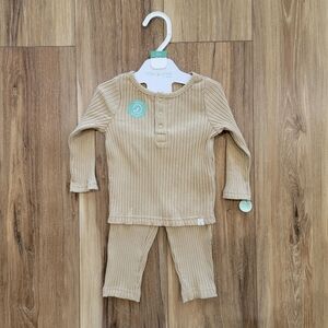 Carter's Little Planet Tan Ribbed Baby Outfit